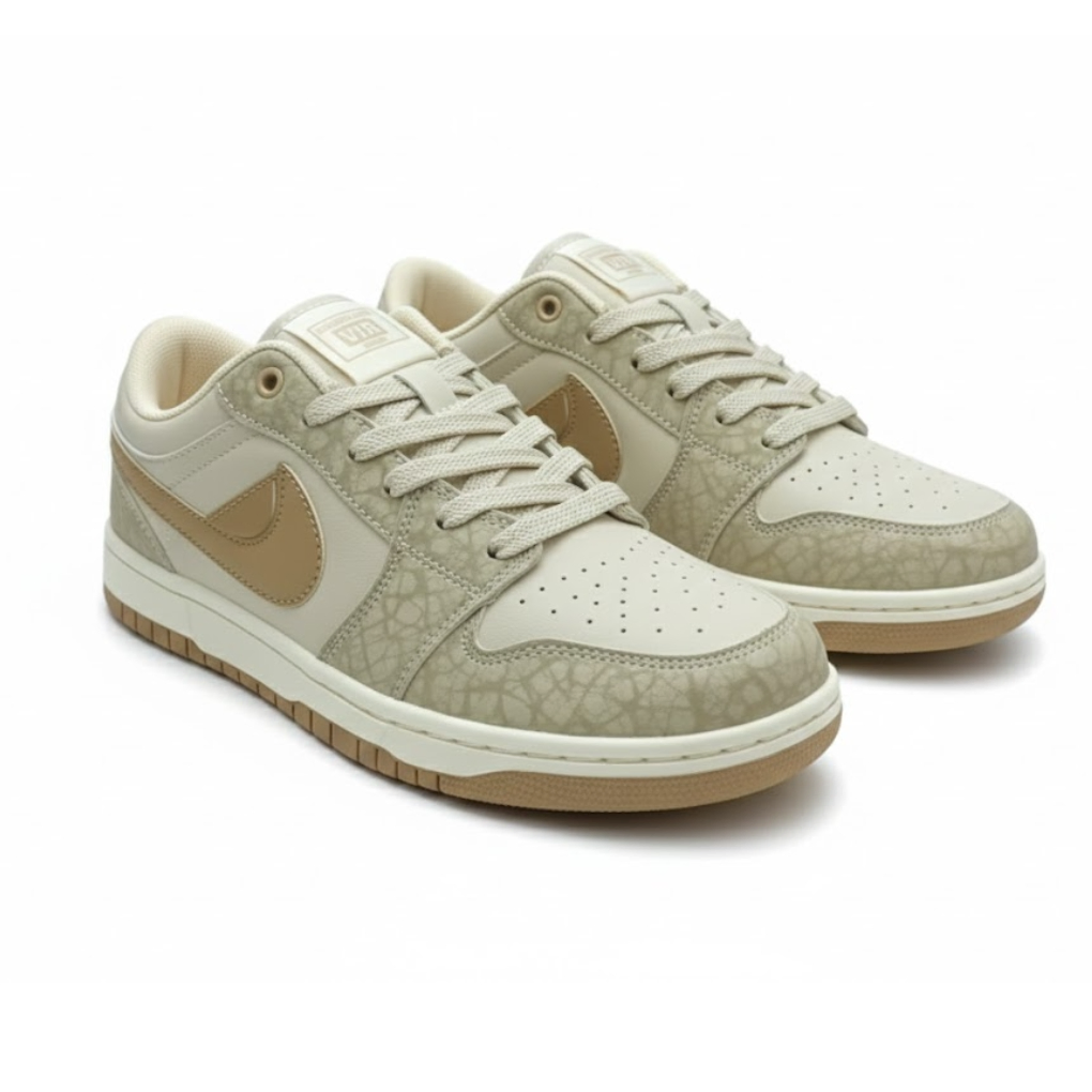 BEIGE Fleece Court Low –Metallic Gold Edition